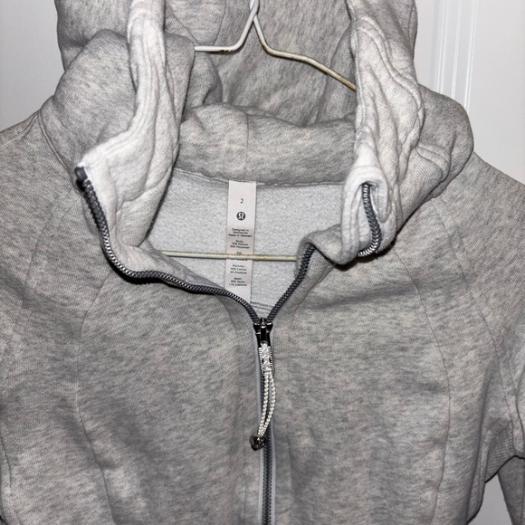 Gray Lulu Lemon Zip-Up Hoodie - Picture 2 of 2